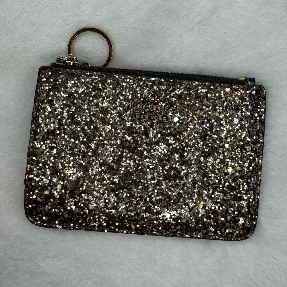 Kate Spade Sparkling card holder - Silver and Black